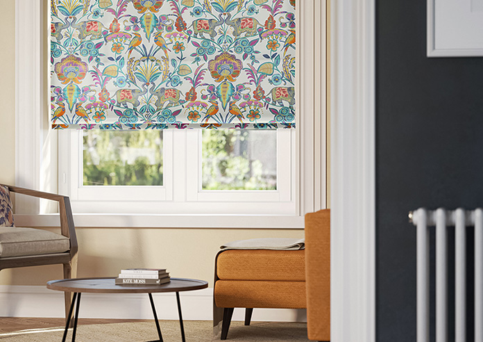 Bangalore Faux Silk, Azure Glow - Twist&Fit Roman Blind - Image 5